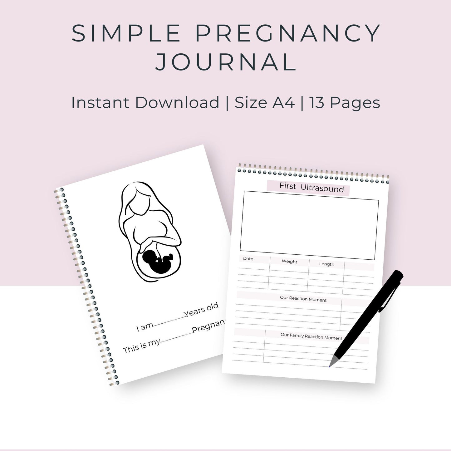 13-Page Simple Pregnancy Journal: Cherish Every Moment