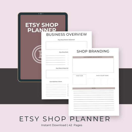 Etsy Shop Planner – 42-Page Printable for Managing Your Creative Business