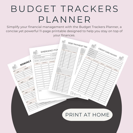 Budget Trackers Planner – 11 Essential Pages for Smart Money Management