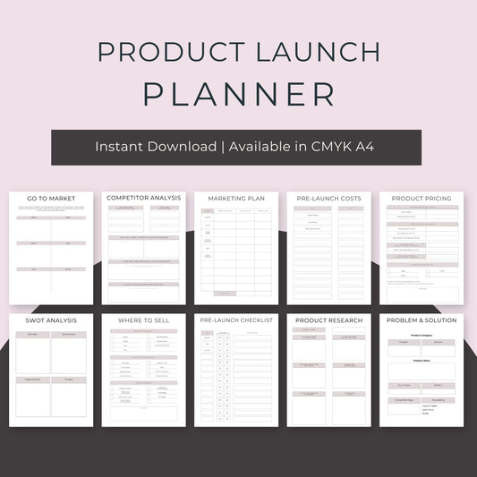 Product Launch Planner – 42-Page Printable Guide for Successful Launches