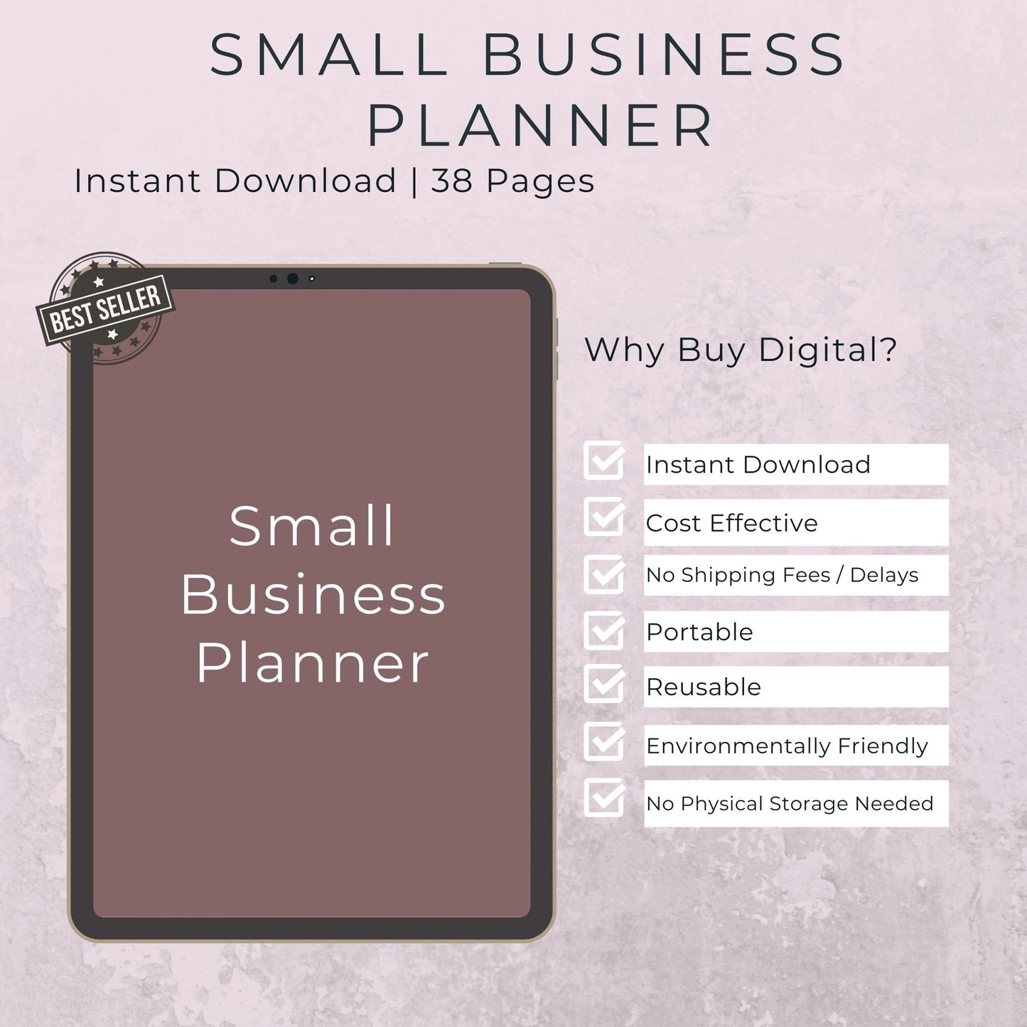 Small Business Planner – 38-Page Printable Organizer for Entrepreneurs"