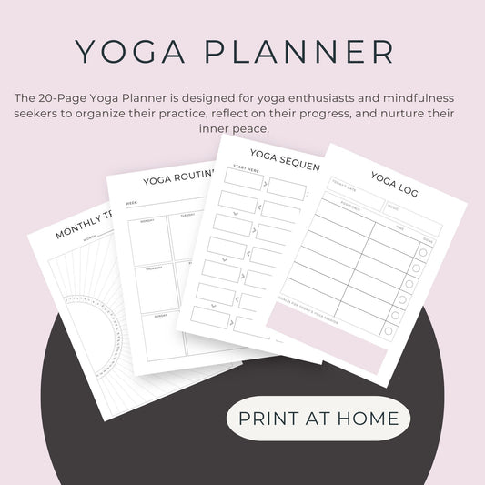 20-Page Yoga Planner | Mindfulness, Meditation & Yoga Practice Tracker