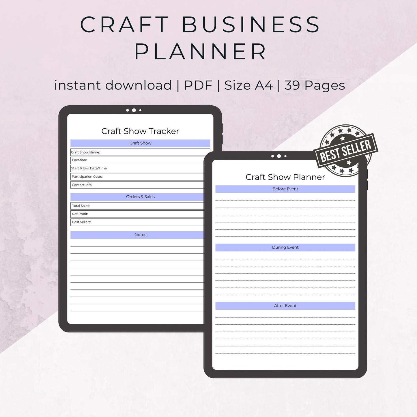 39-Page Craft Business Planner: Organize and Grow Your Creative Business