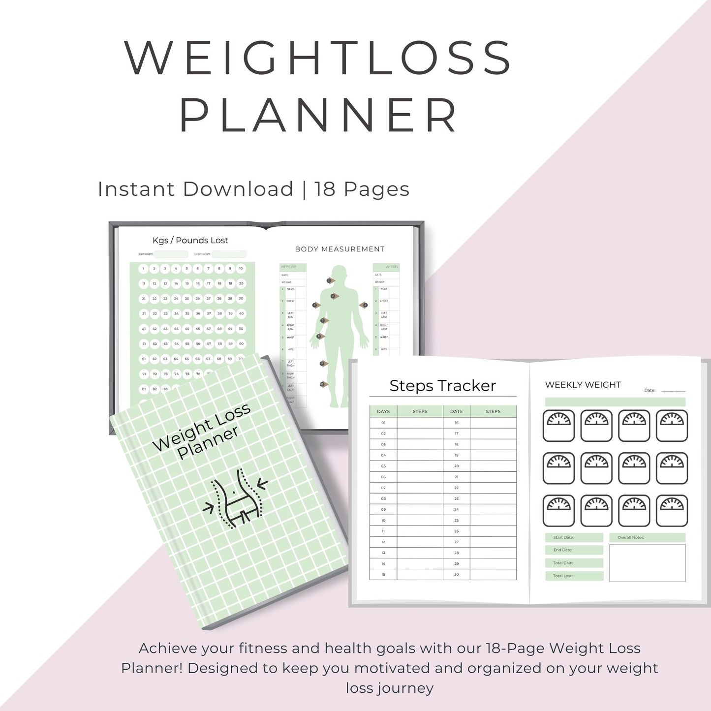 18-Page Weight Loss Planner: Your Ultimate Guide to Succes