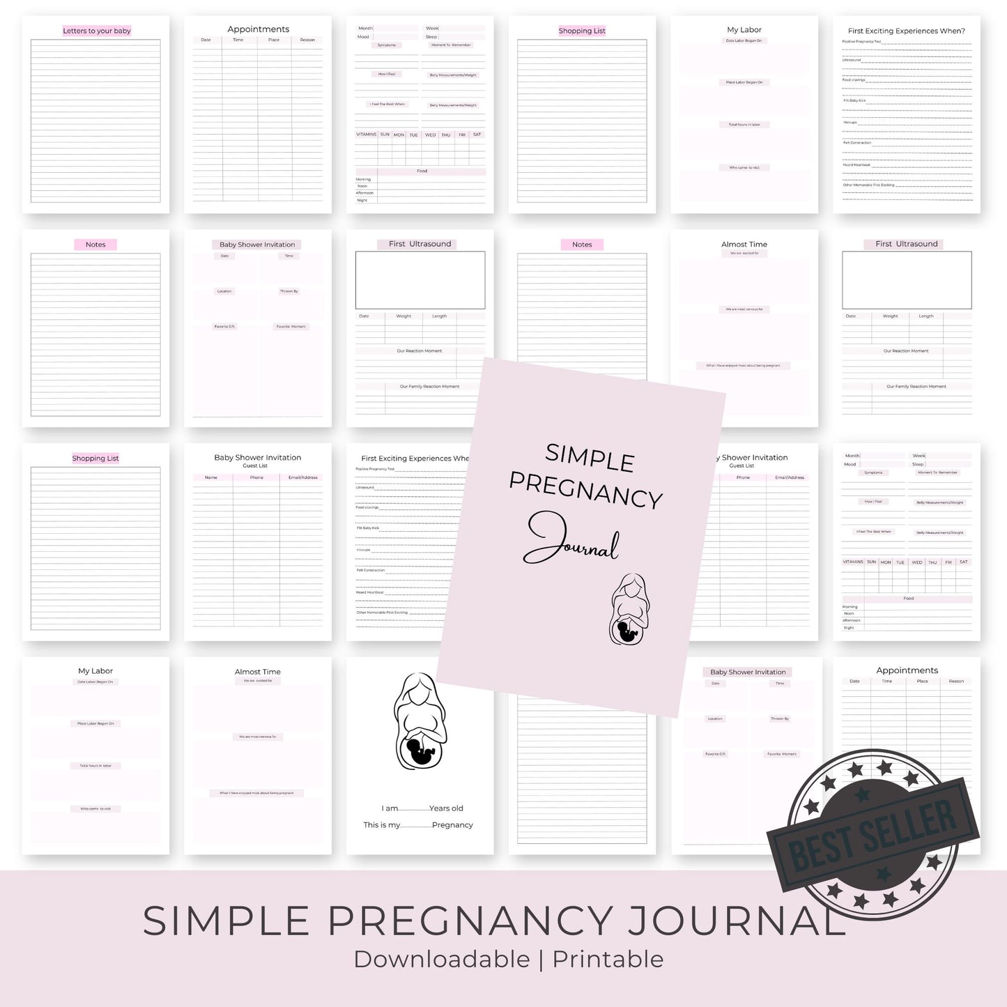 13-Page Simple Pregnancy Journal: Cherish Every Moment