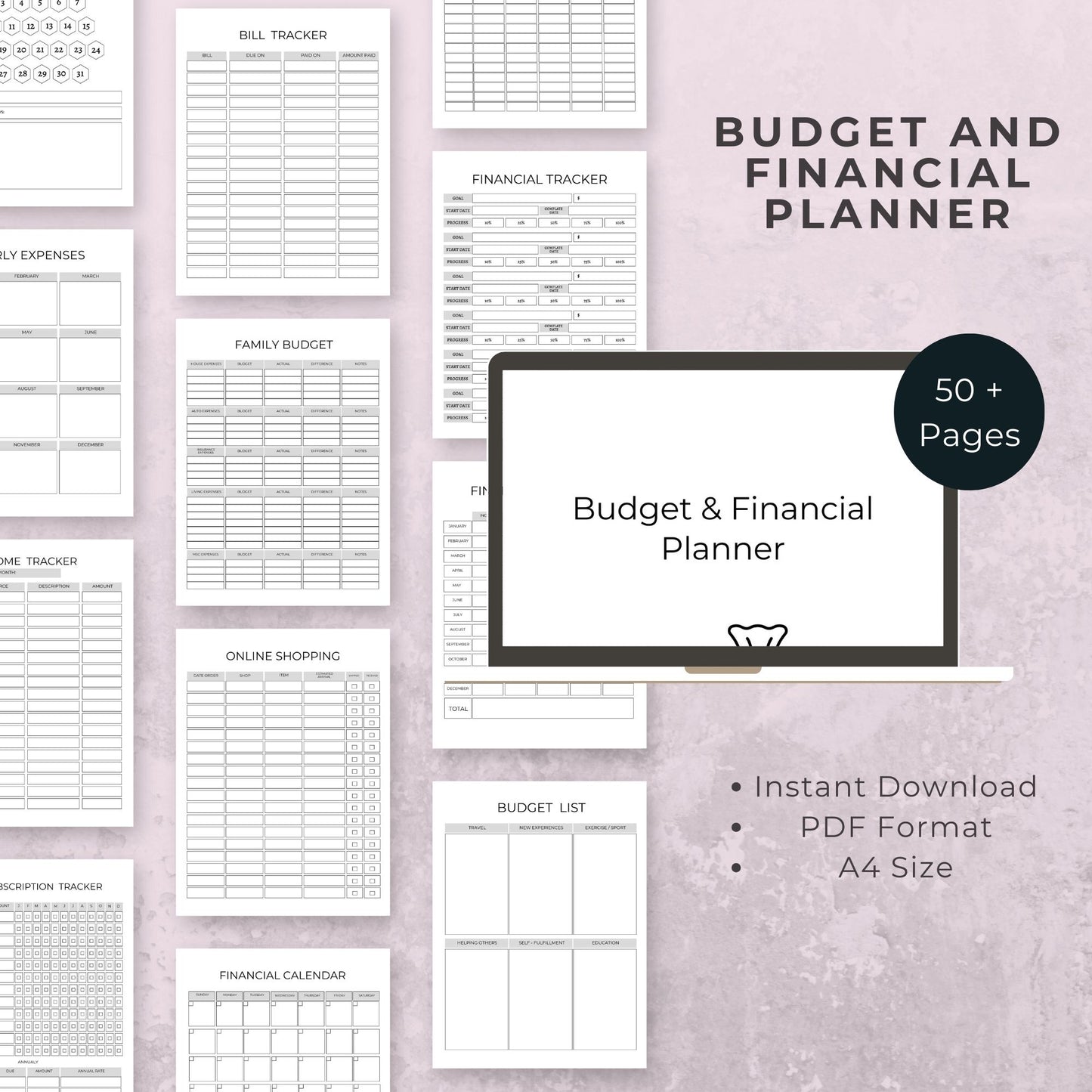 54-Page Budget and Financial Planner: Take Control of Your Finances