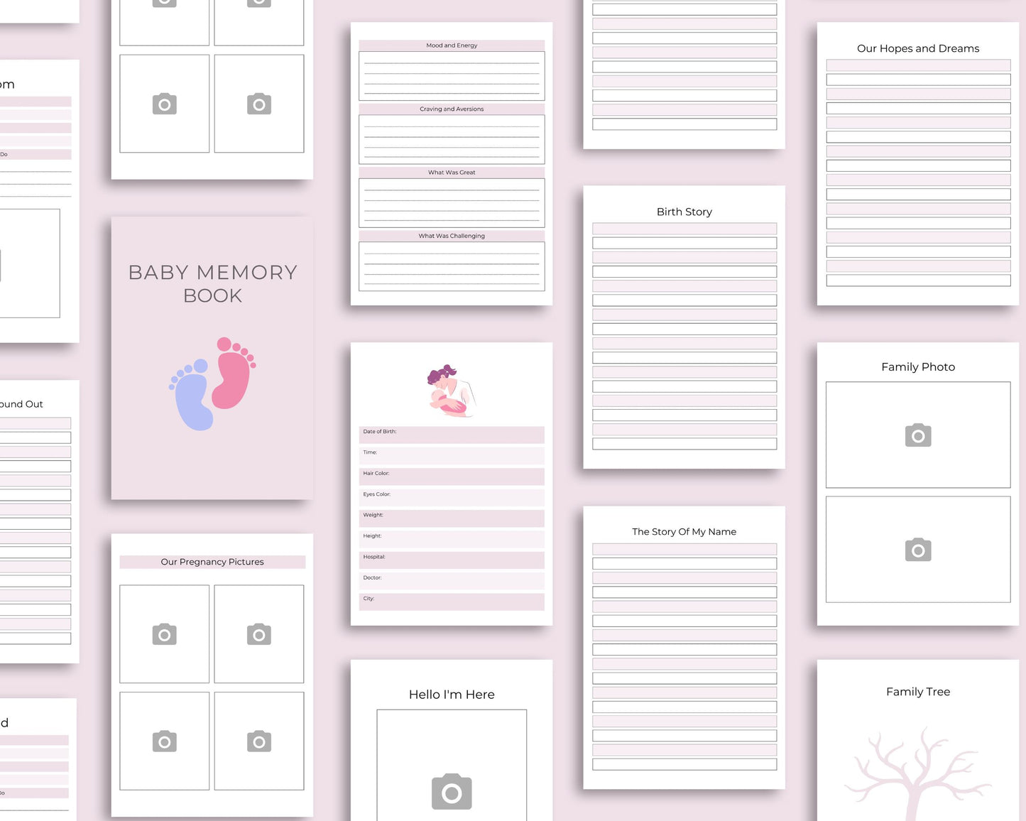 Baby Memory Book – 65-Page Keepsake for Cherished Milestones & Family Moments