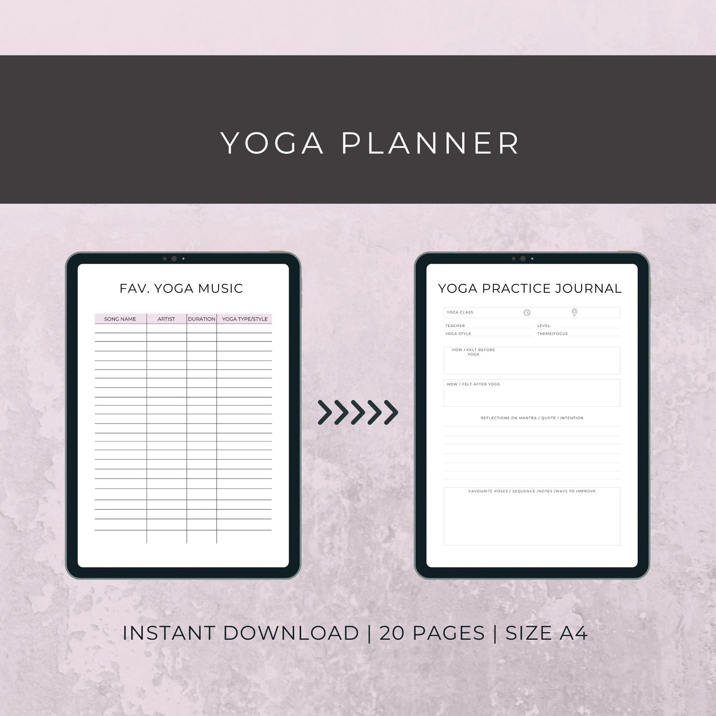 20-Page Yoga Planner | Mindfulness, Meditation & Yoga Practice Tracker