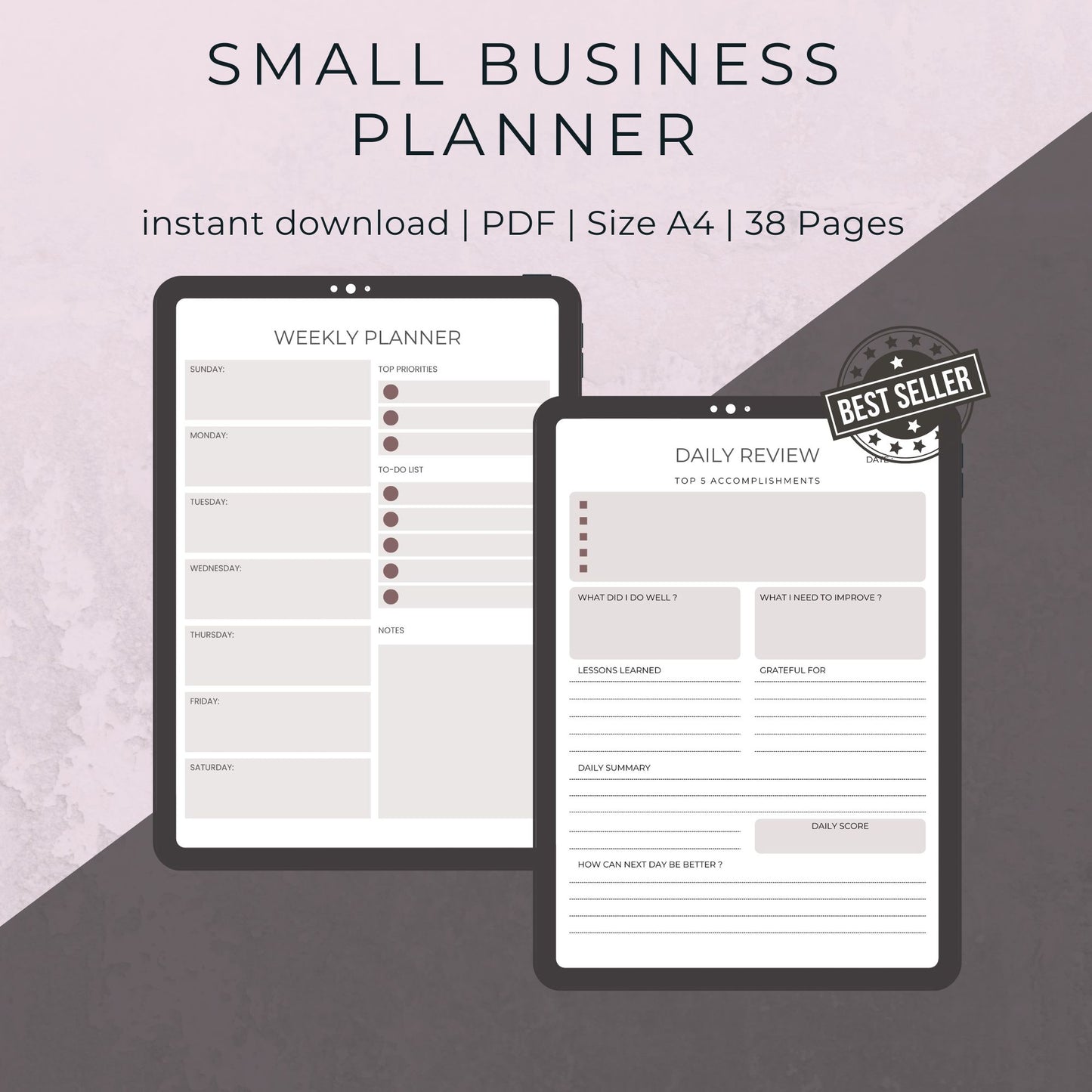 Small Business Planner – 38-Page Printable Organizer for Entrepreneurs"