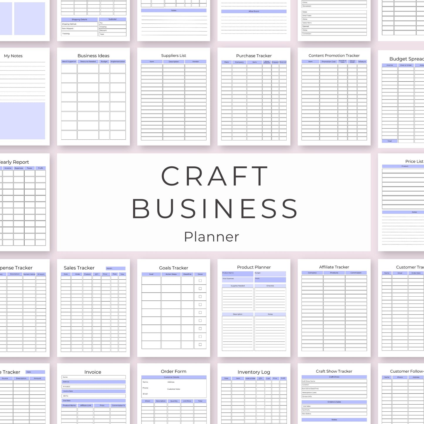 39-Page Craft Business Planner: Organize and Grow Your Creative Business