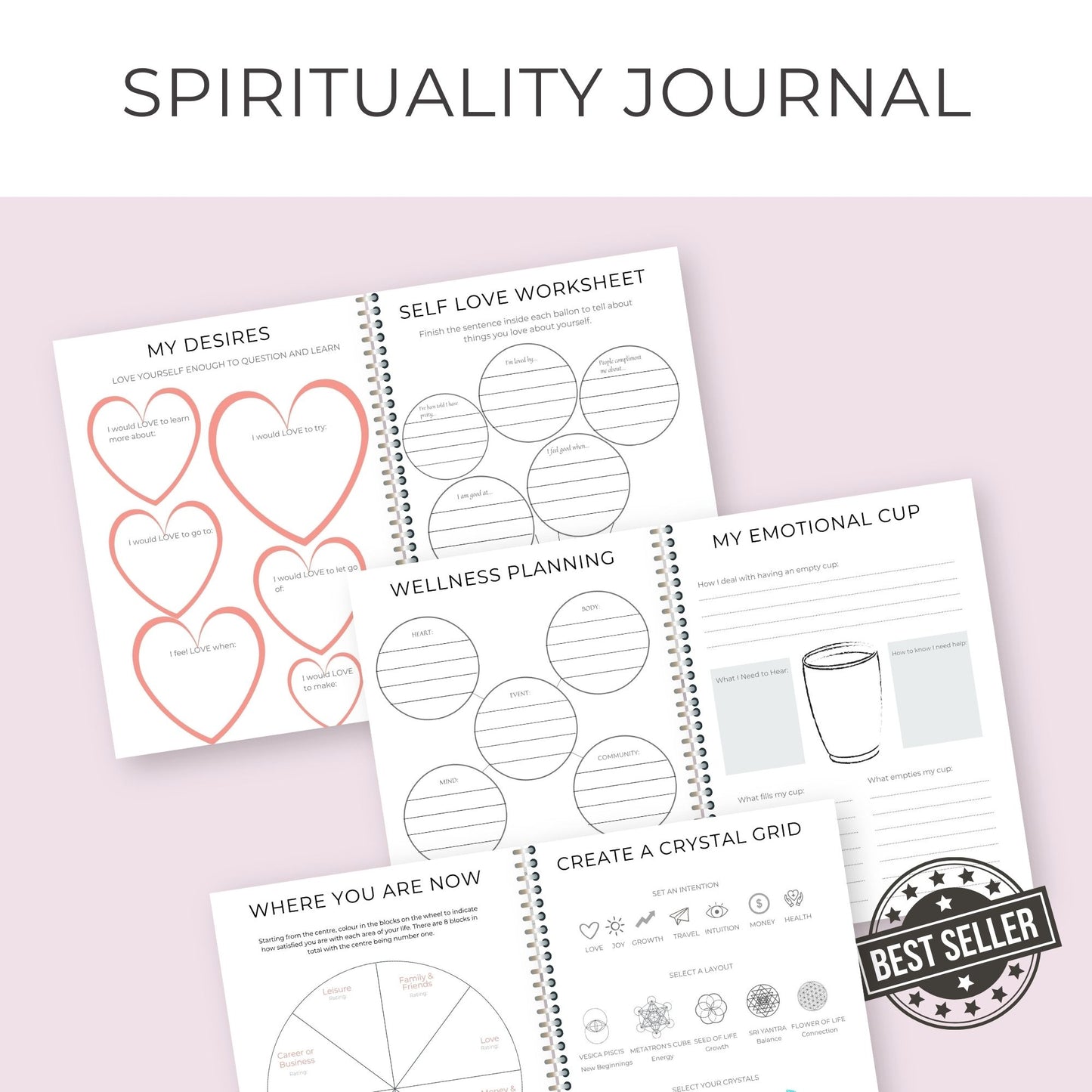 Spirituality Journal | 57 Pages for Personal Growth, Mindfulness, and Manifestation