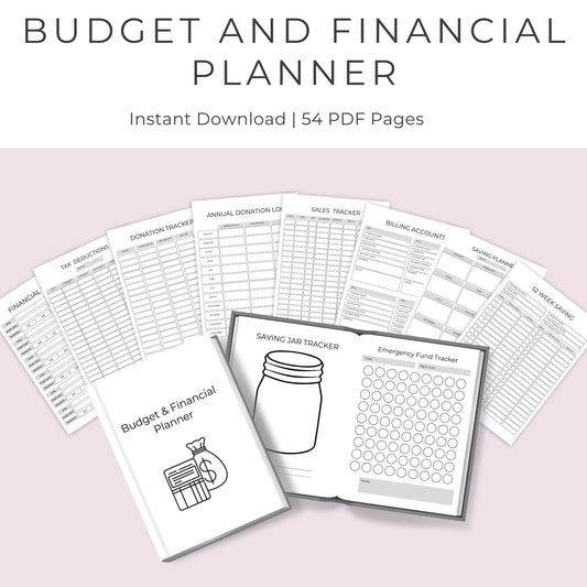 54-Page Budget and Financial Planner: Take Control of Your Finances