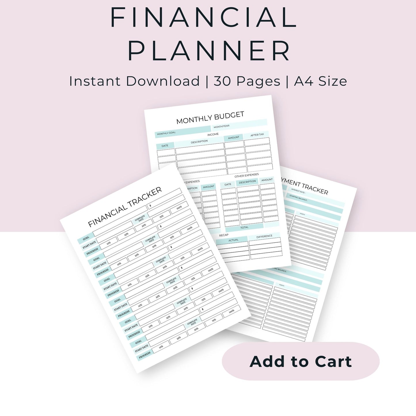 30-Page Financial Planner: Take Control of Your Finances and Savings