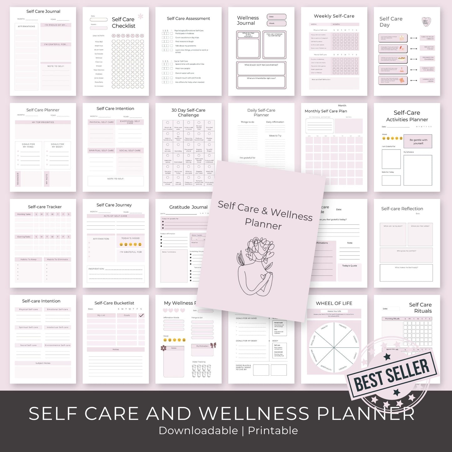 Self-Care & Wellness Planner – 53-Page Guide for Mind, Body, and Soul