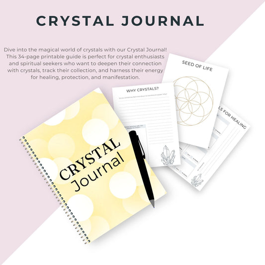 Crystal Journal | 34 Pages for Crystal Healing, Grids, and Manifestation