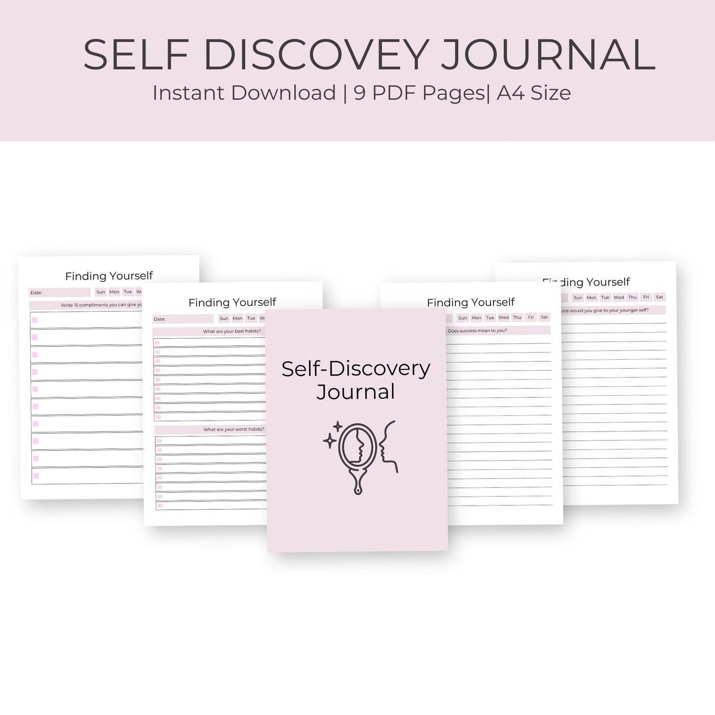 Self-Discovery Journal | 9 Thought-Provoking Pages for Personal Growth