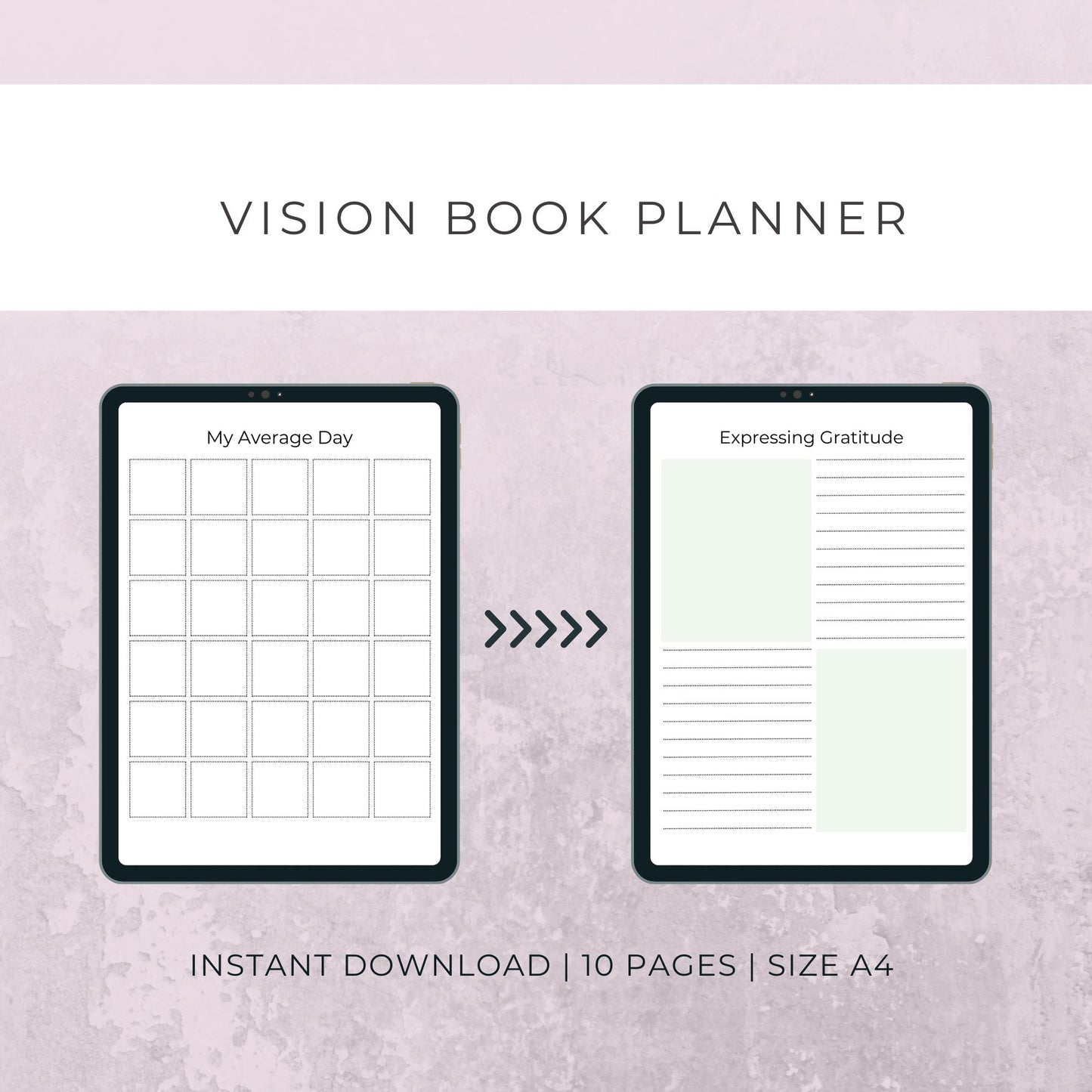 Vision Board Planner | 10 Pages for Goal Setting, Manifestation, and Personal Growth