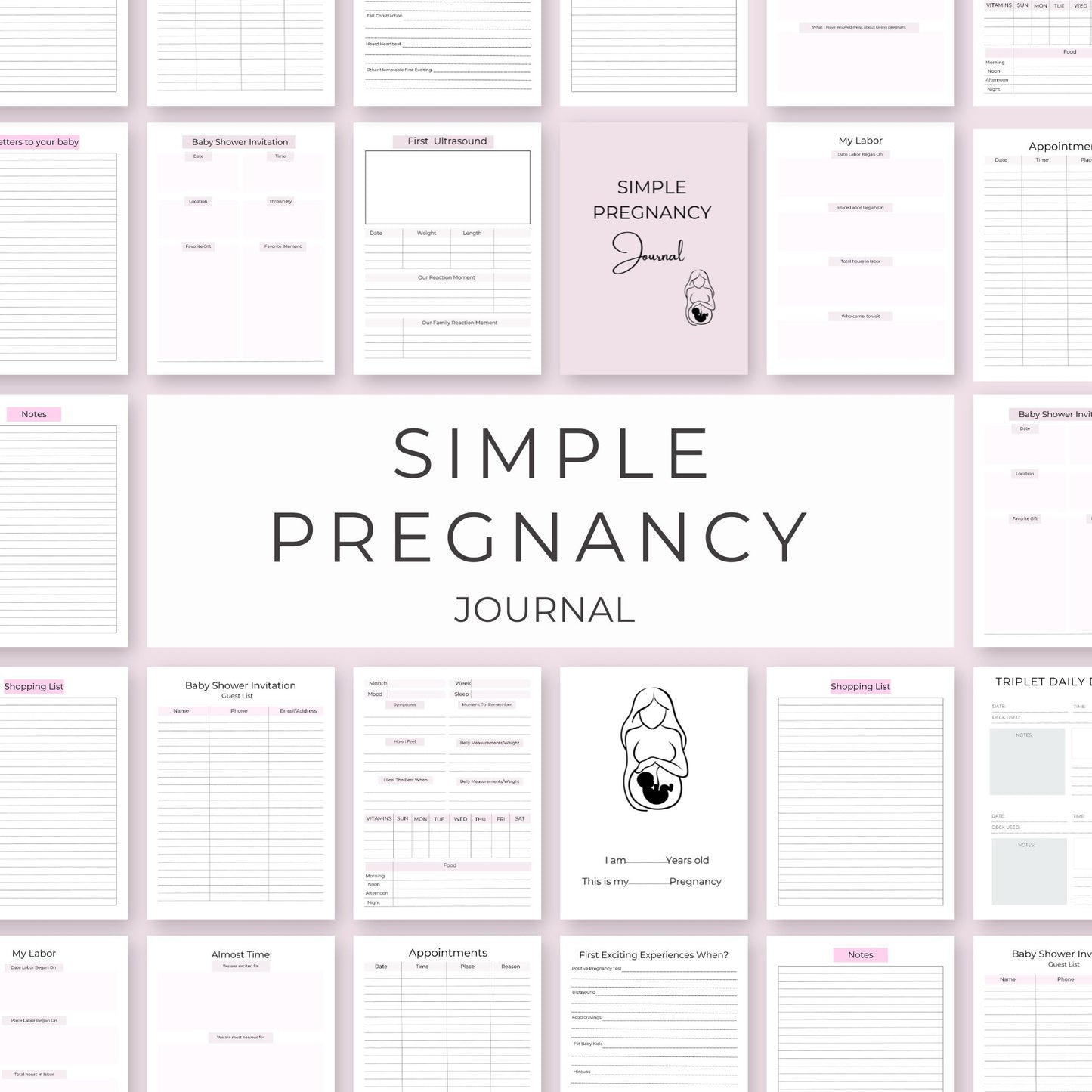 13-Page Simple Pregnancy Journal: Cherish Every Moment