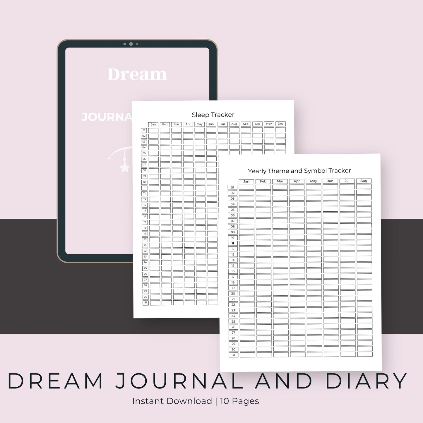 10-Page Dream Journal & Diary | Track Dreams, Sleep Patterns & Reflections