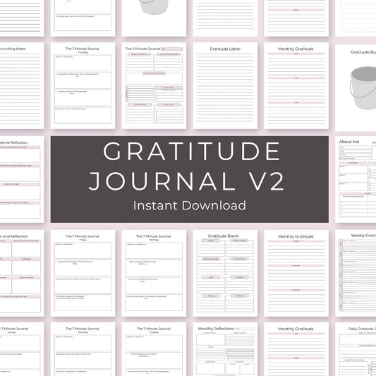 Gratitude Journal V2 | 24-Page Daily, Weekly, and Monthly Gratitude Planner