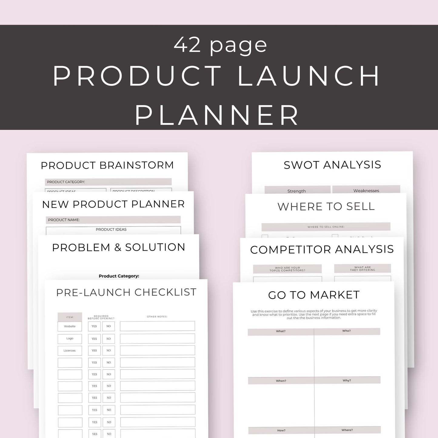 Product Launch Planner – 42-Page Printable Guide for Successful Launches