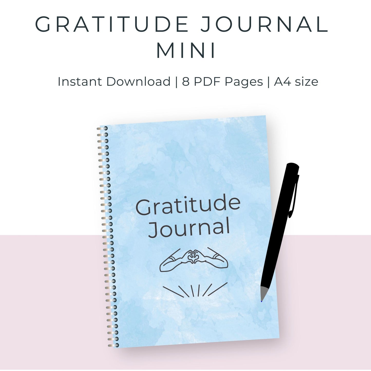 Gratitude Journal Mini Version | 9 Pages for Daily, Weekly, and Monthly Reflections