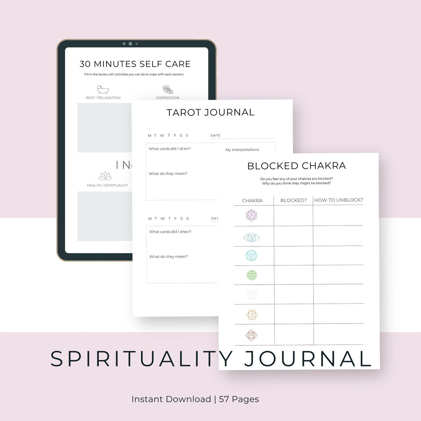 Spirituality Journal | 57 Pages for Personal Growth, Mindfulness, and Manifestation