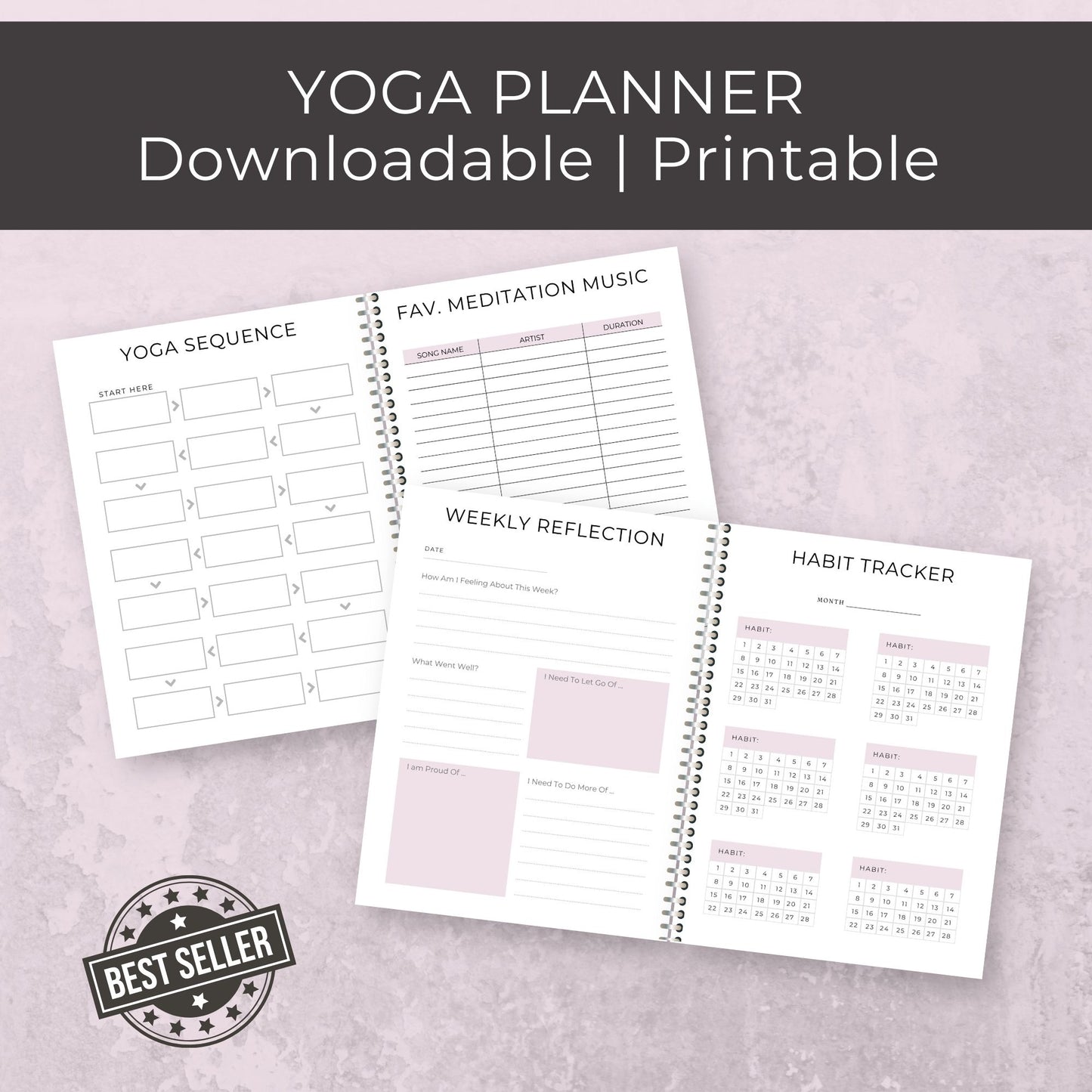 20-Page Yoga Planner | Mindfulness, Meditation & Yoga Practice Tracker