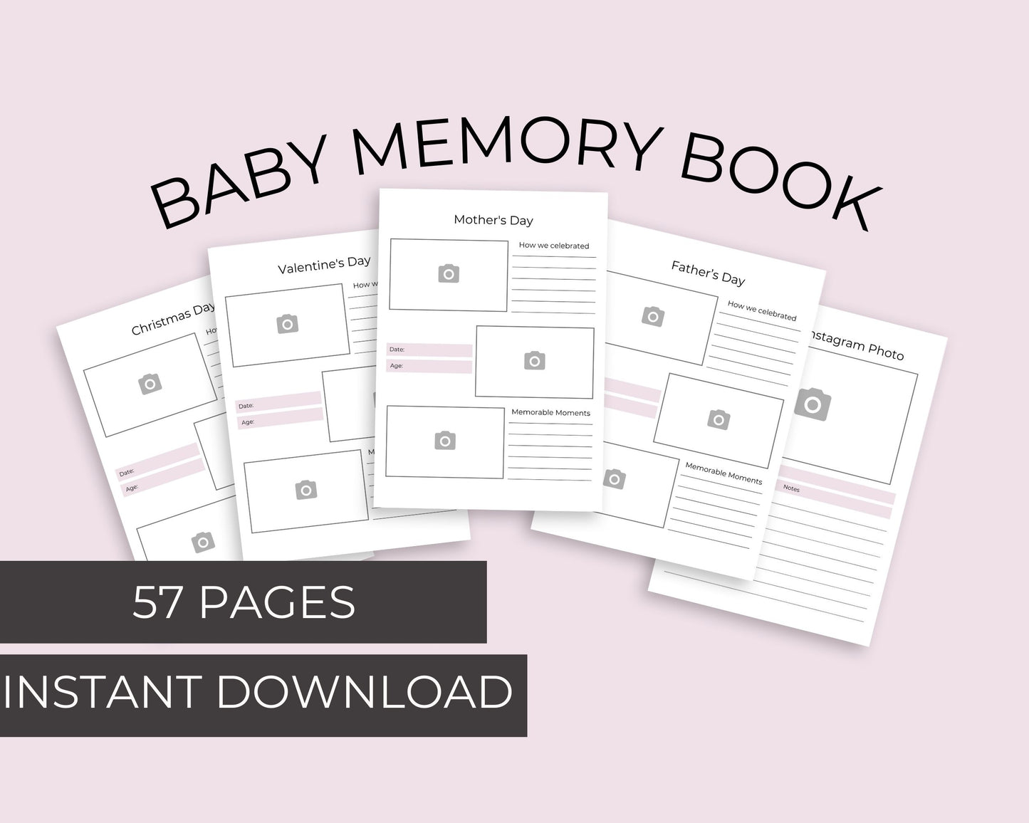 Baby Memory Book – 65-Page Keepsake for Cherished Milestones & Family Moments