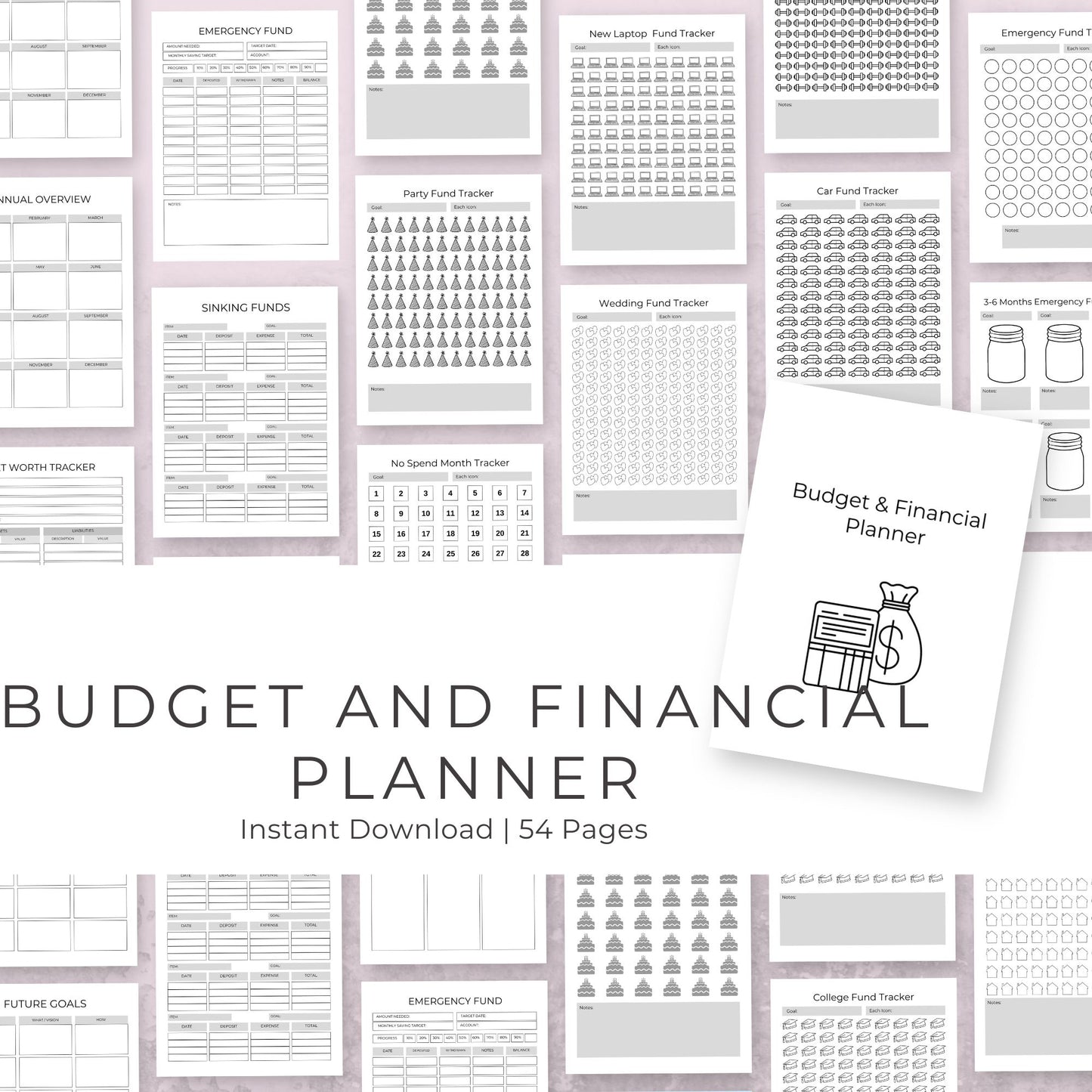 54-Page Budget and Financial Planner: Take Control of Your Finances