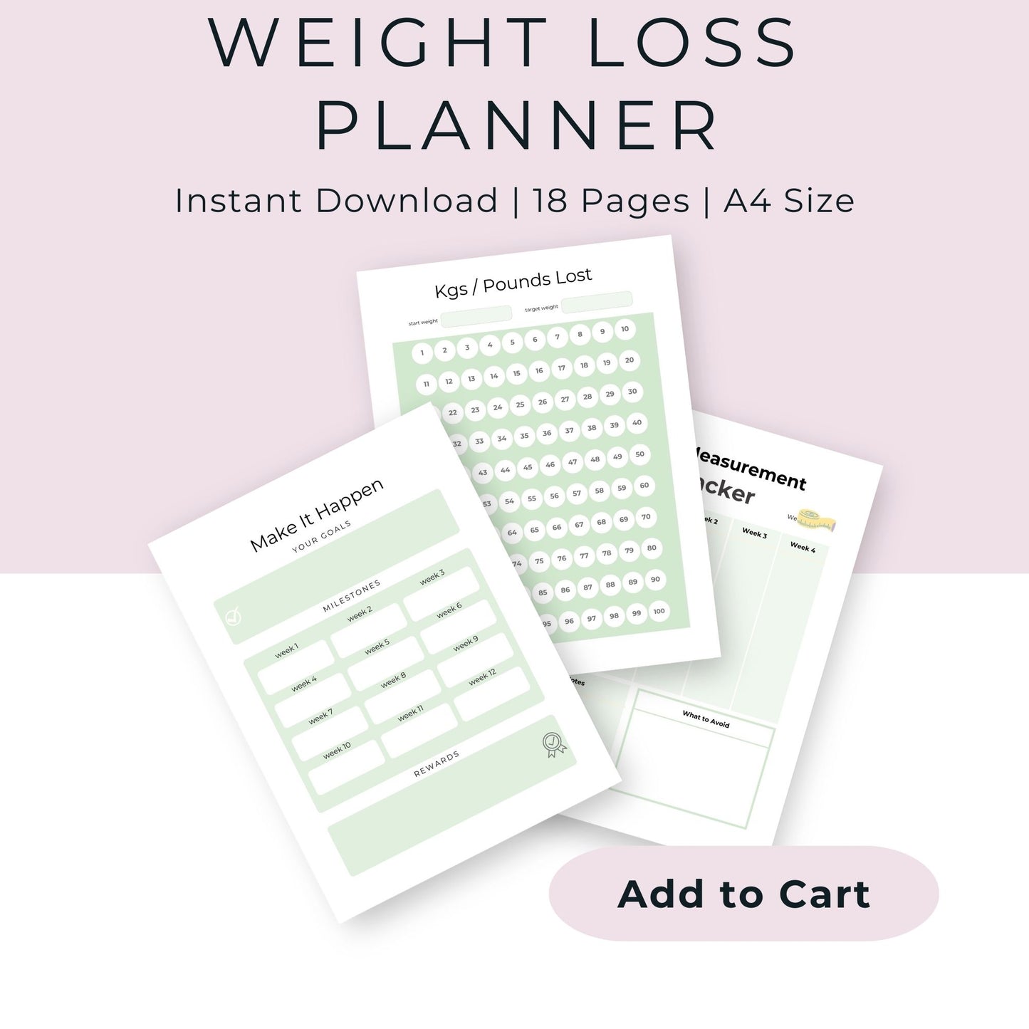 18-Page Weight Loss Planner: Your Ultimate Guide to Succes