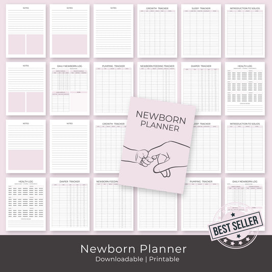 Newborn Planner – 12-Page Printable for Baby Care & Daily Tracking