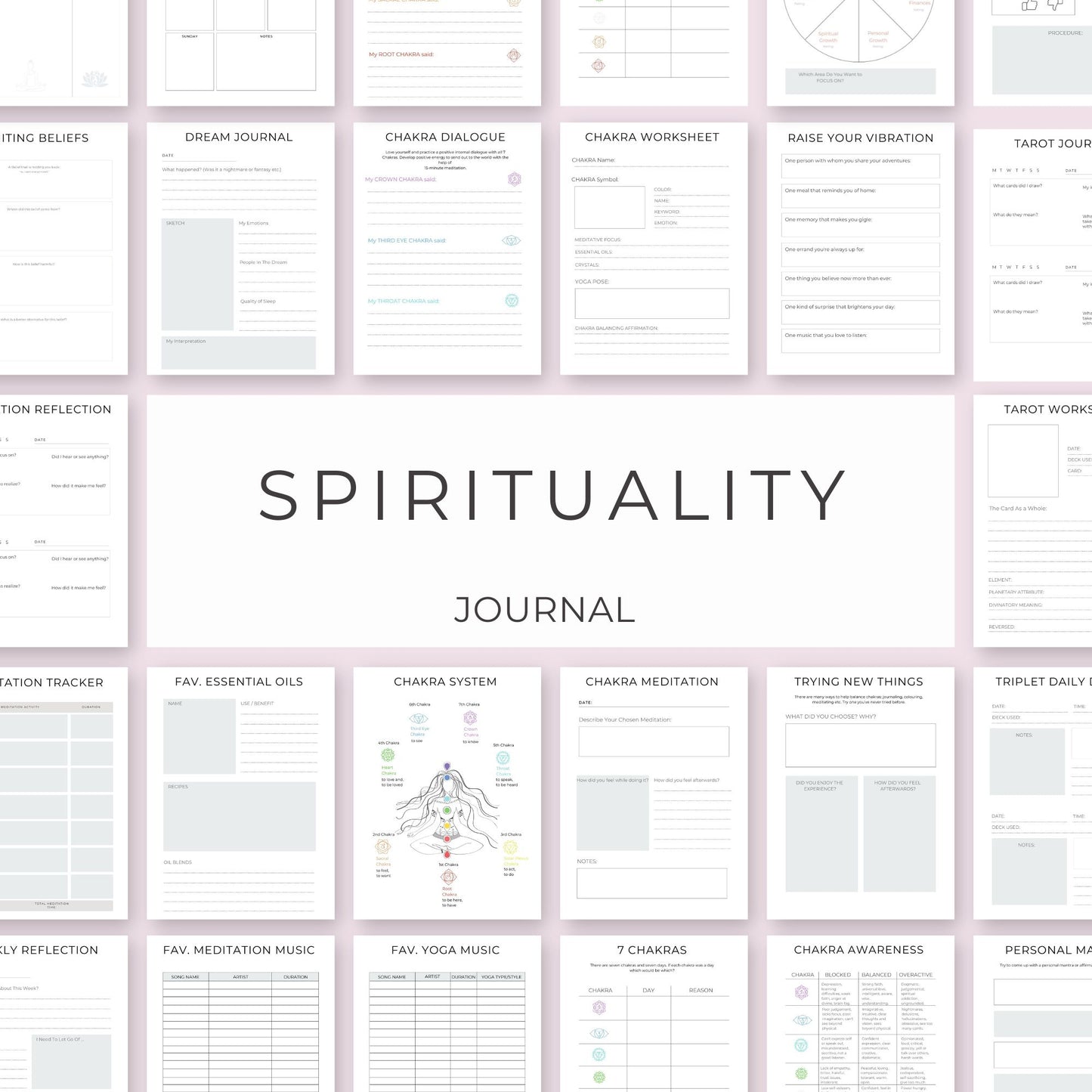 Spirituality Journal | 57 Pages for Personal Growth, Mindfulness, and Manifestation