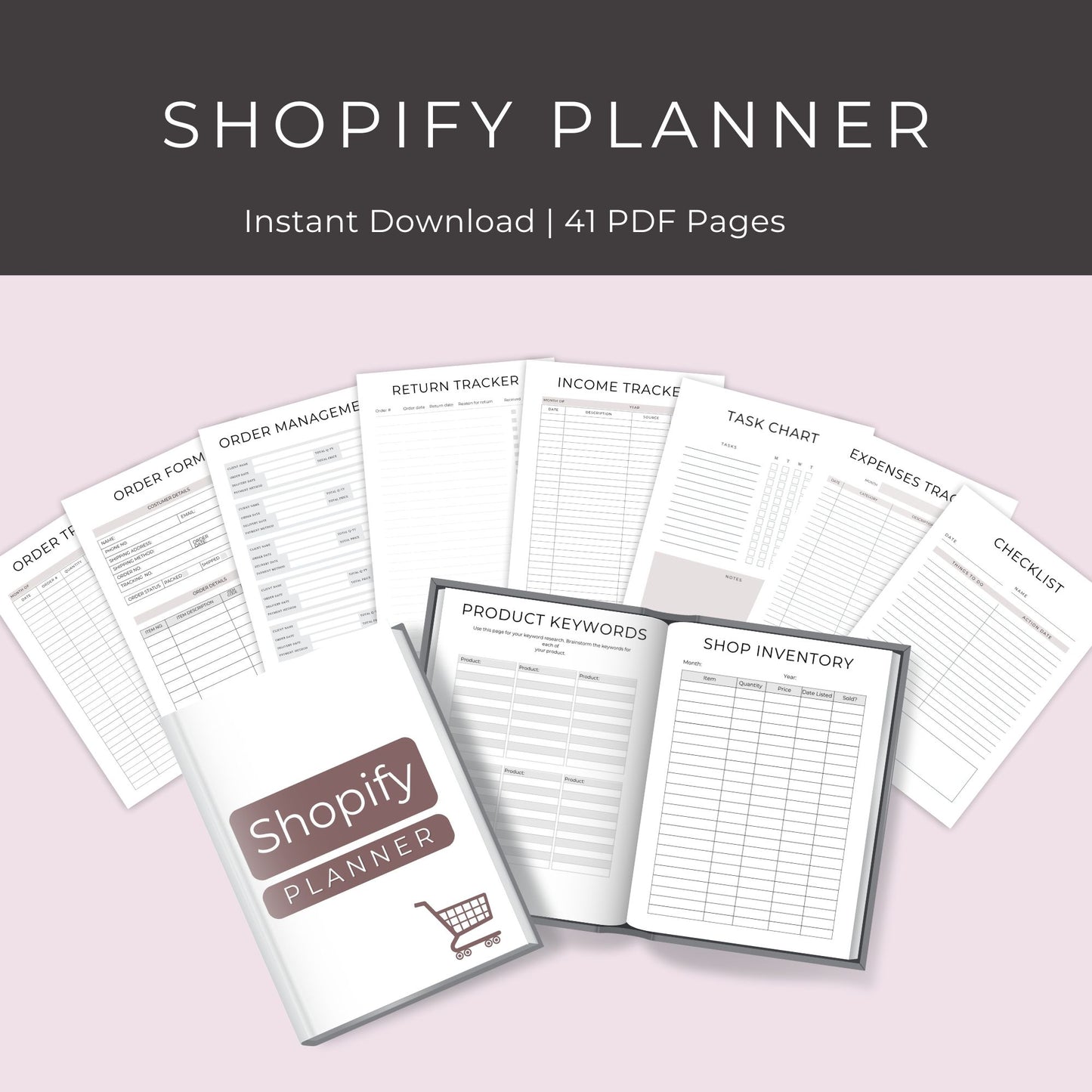 Shopify Planner – 41-Page Printable Business Organizer for Shopify Sellers