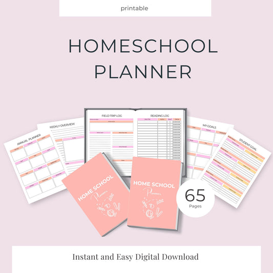 65-Page Homeschool Planner: Organize Your Home Education Journey