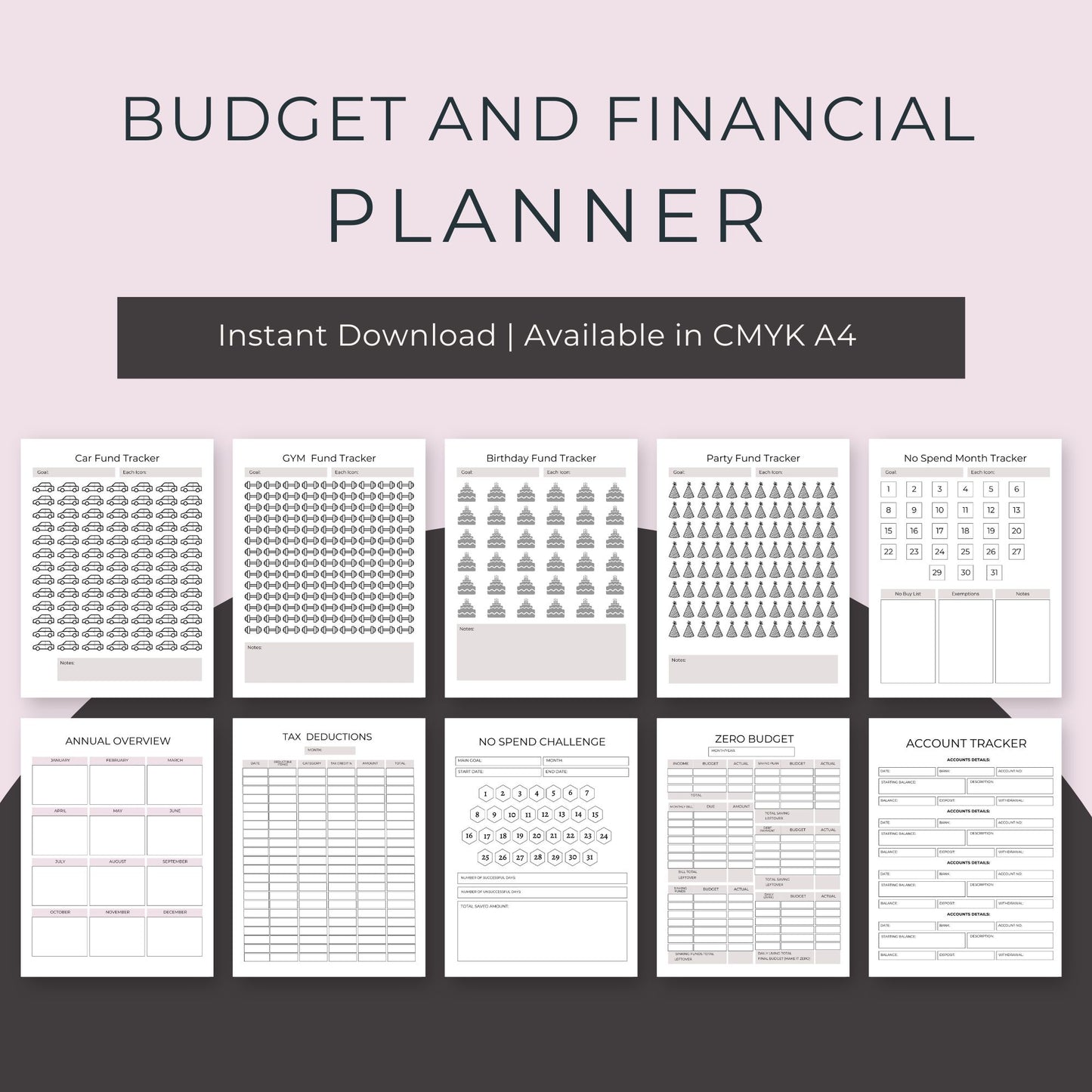 Budget & Financial Planner – 54-Page Printable for Personal Finance Management