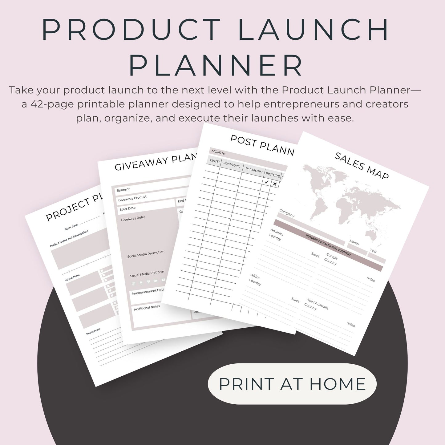 Product Launch Planner – 42-Page Printable Guide for Successful Launches