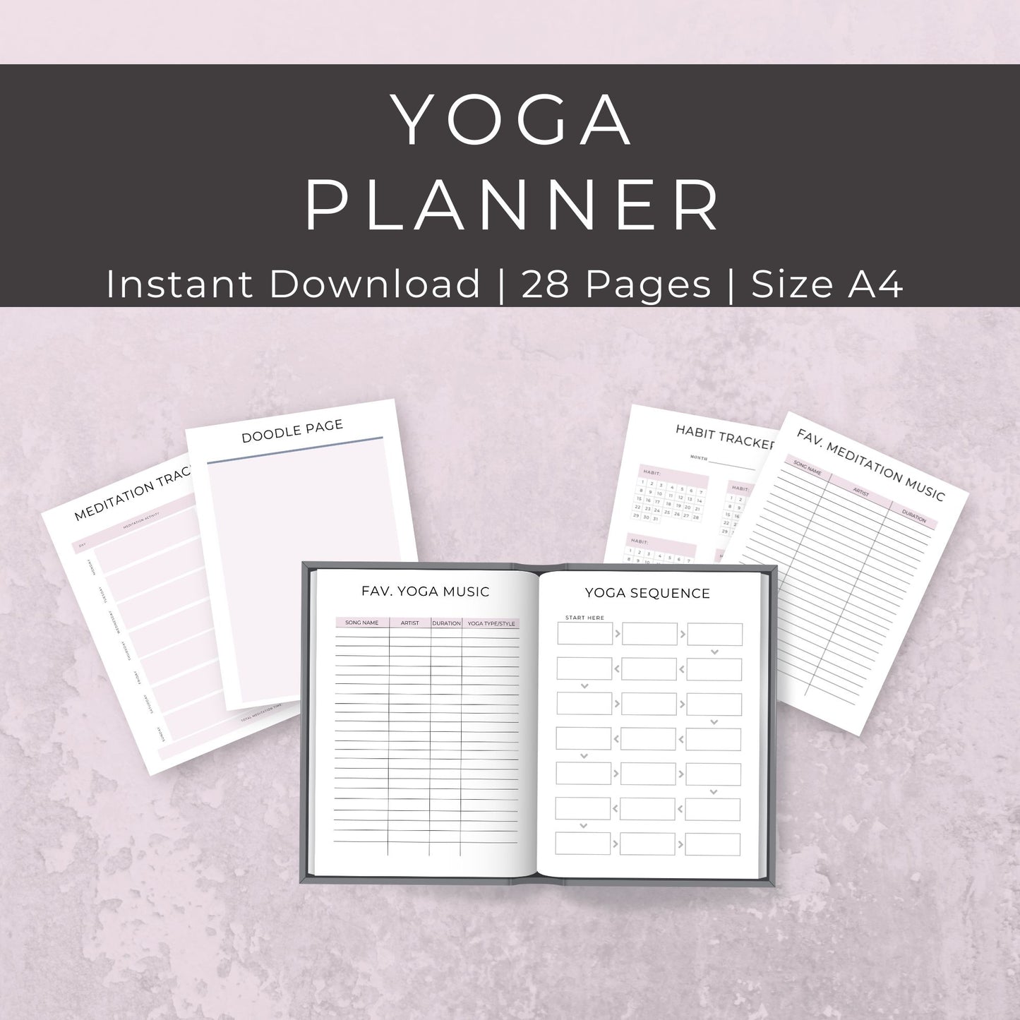 20-Page Yoga Planner | Mindfulness, Meditation & Yoga Practice Tracker