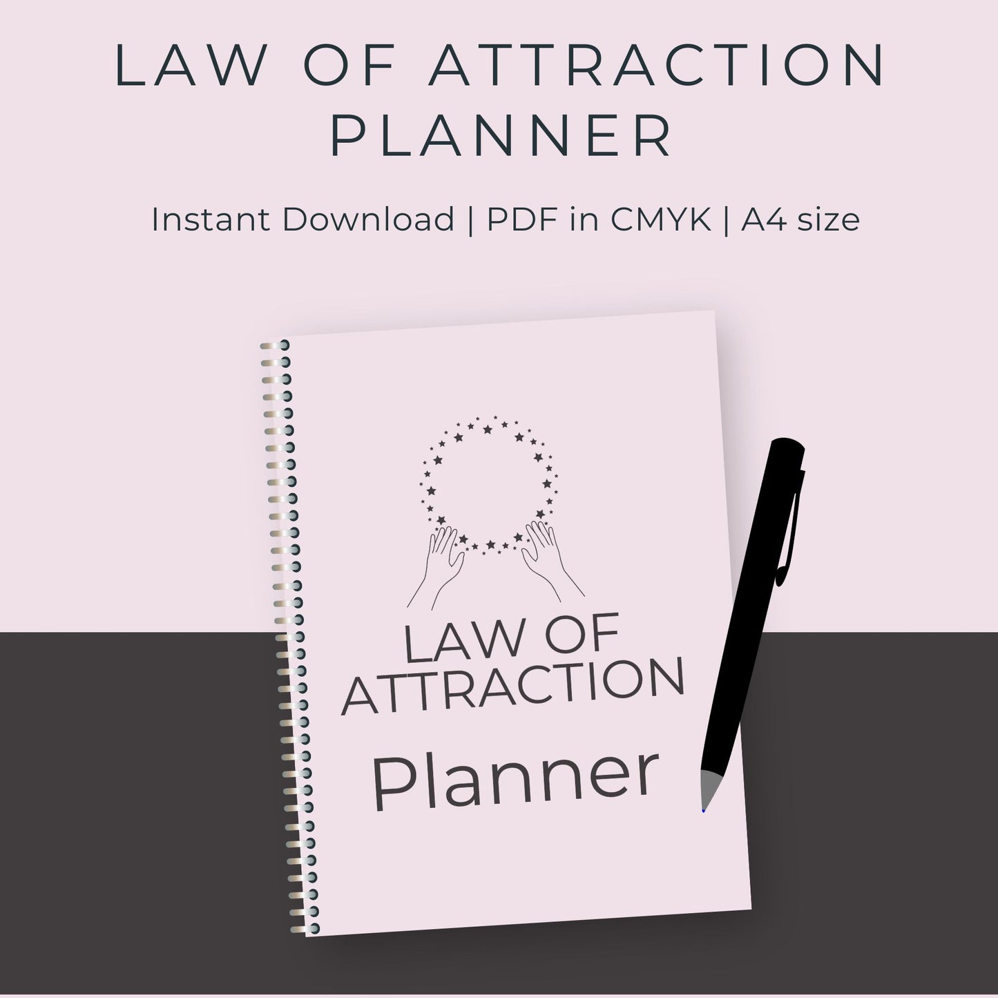 40-Page Law of Attraction Journal | Manifestation Workbook for Intentions, Gratitude, and Abundance