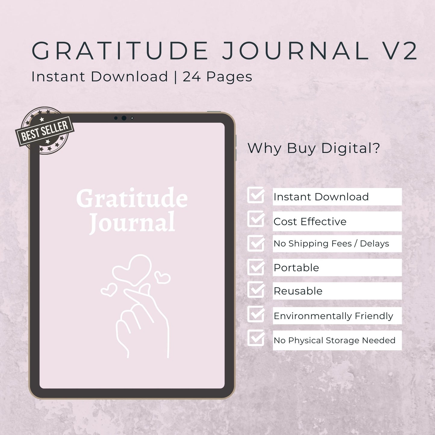 Gratitude Journal V2 | 24-Page Daily, Weekly, and Monthly Gratitude Planner