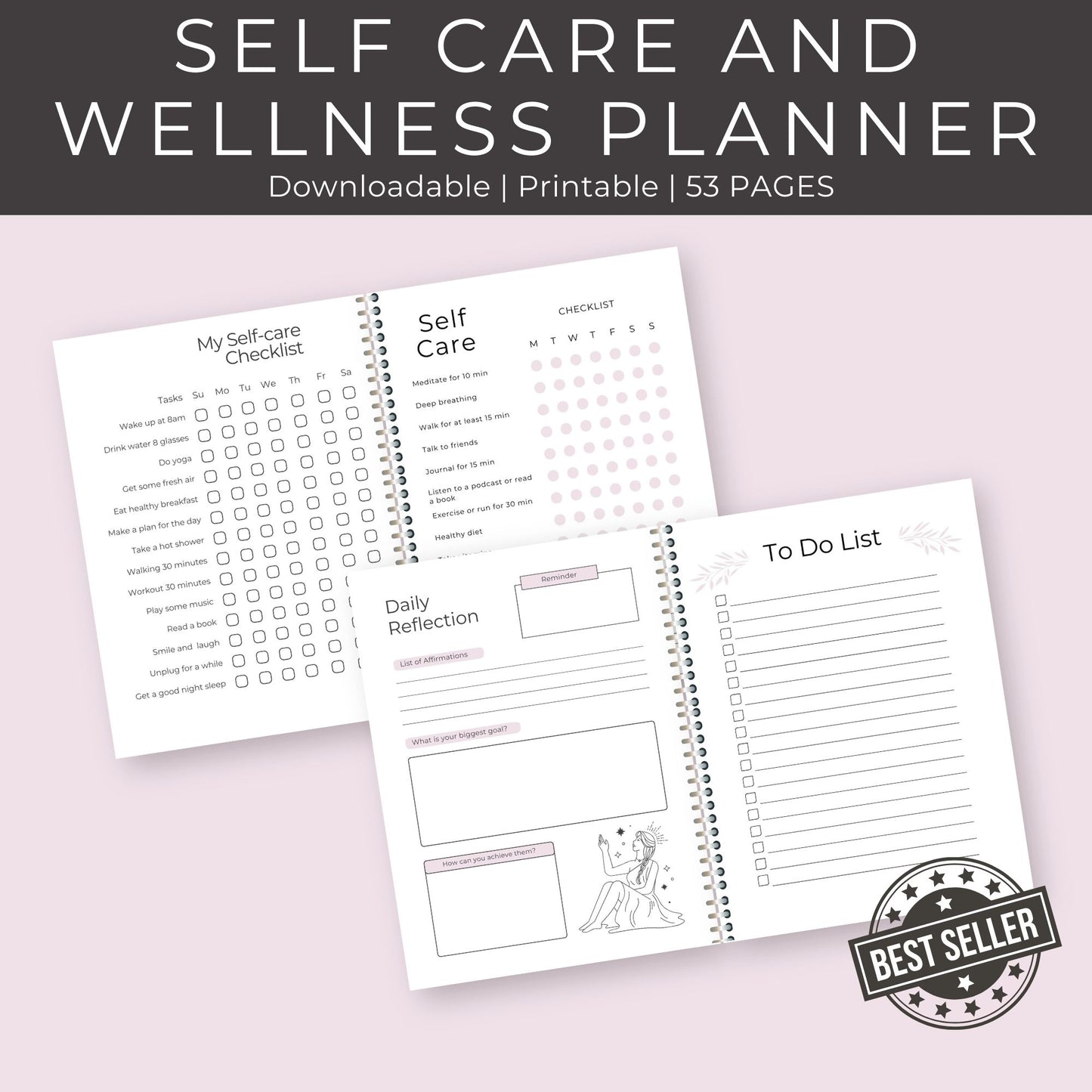 Self-Care & Wellness Planner – 53-Page Guide for Mind, Body, and Soul