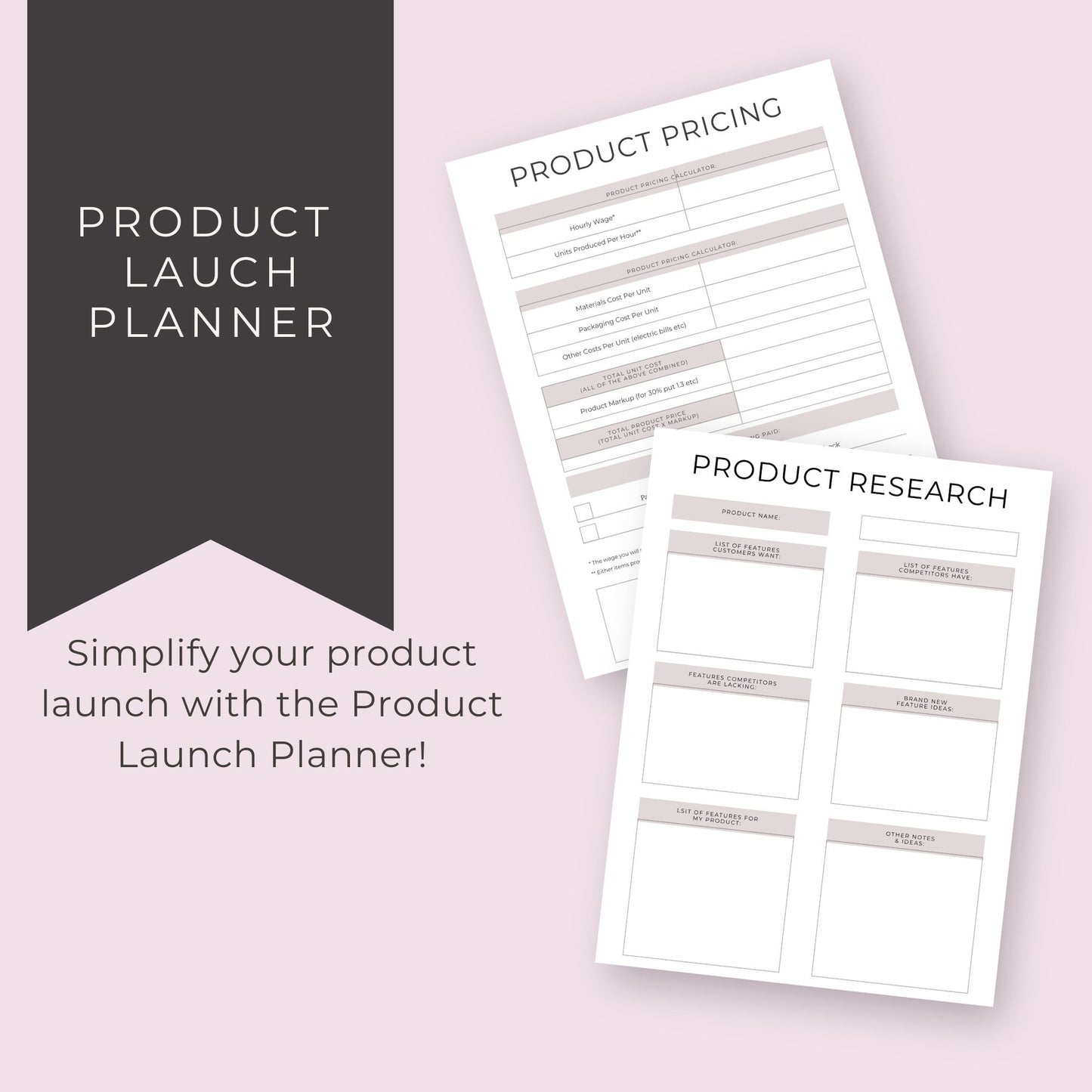 Product Launch Planner – 42-Page Printable Guide for Successful Launches