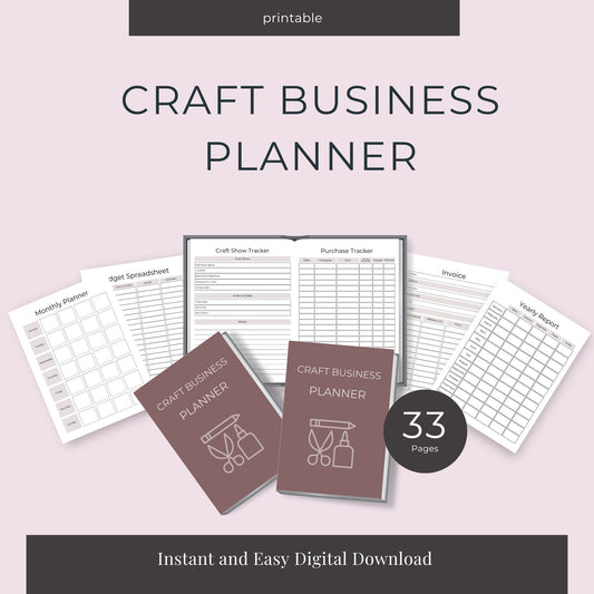 Craft Business Planner – 33-Page Printable for Small Business Success