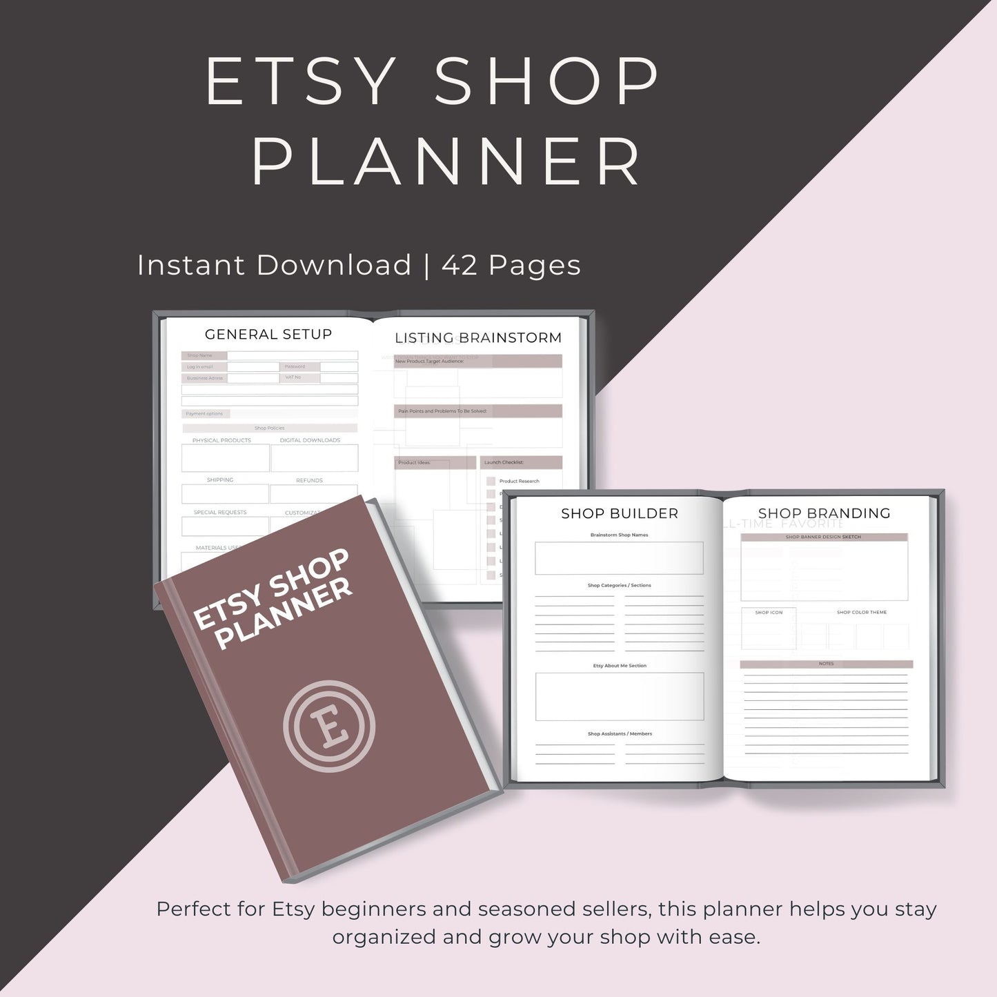 Etsy Shop Planner – 42-Page Printable for Managing Your Creative Business