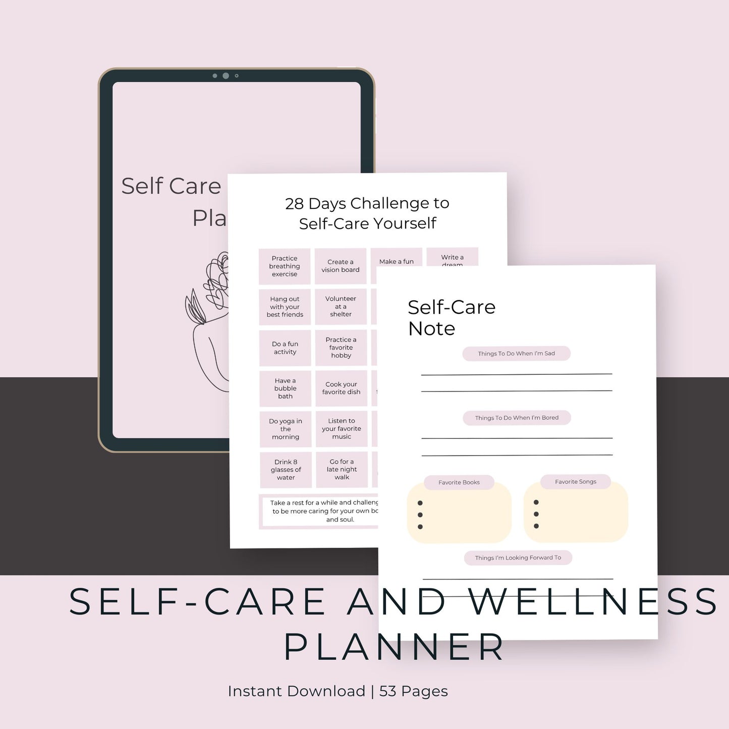 Self-Care & Wellness Planner – 53-Page Guide for Mind, Body, and Soul