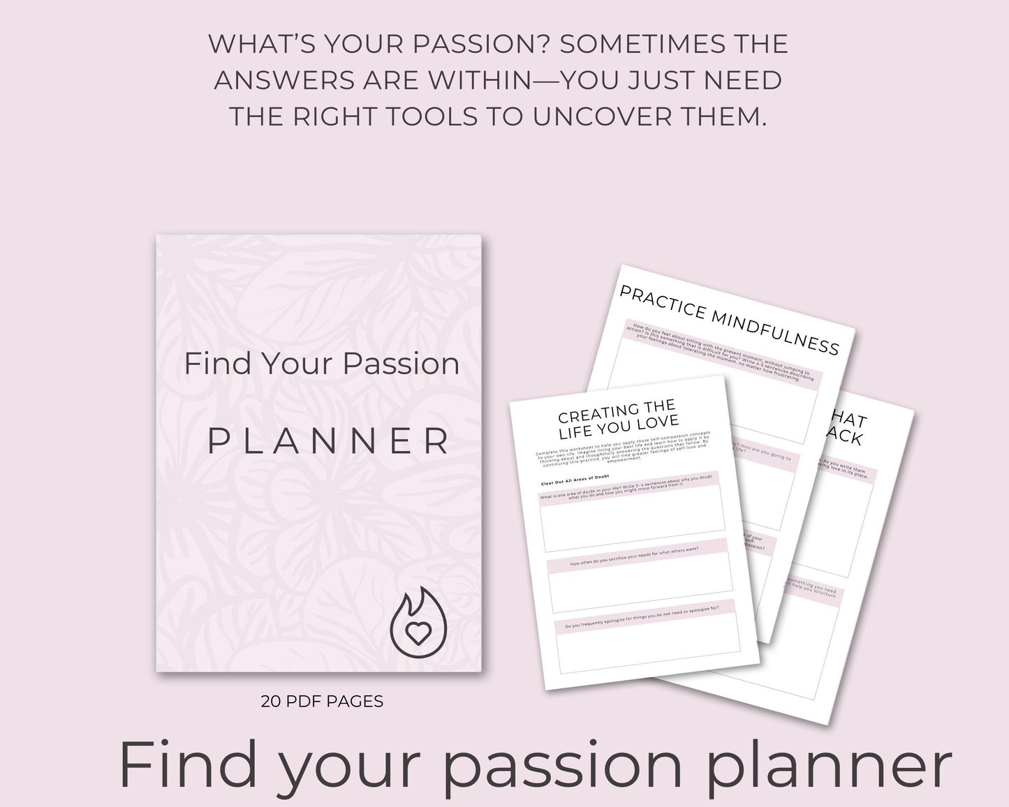 Find Your Passion Planner – 20-Page Guided Journal for Purpose and Visualization