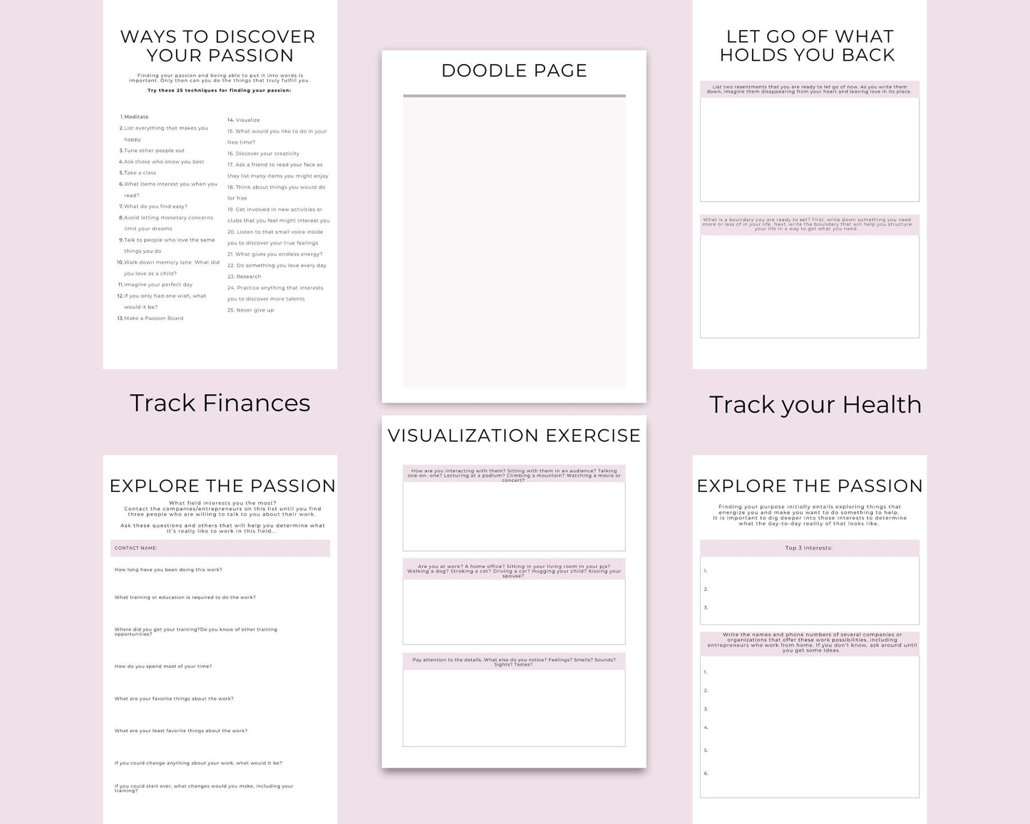 Find Your Passion Planner – 20-Page Guided Journal for Purpose and Visualization