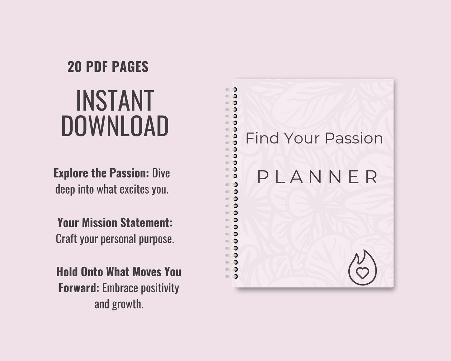 Find Your Passion Planner – 20-Page Guided Journal for Purpose and Visualization