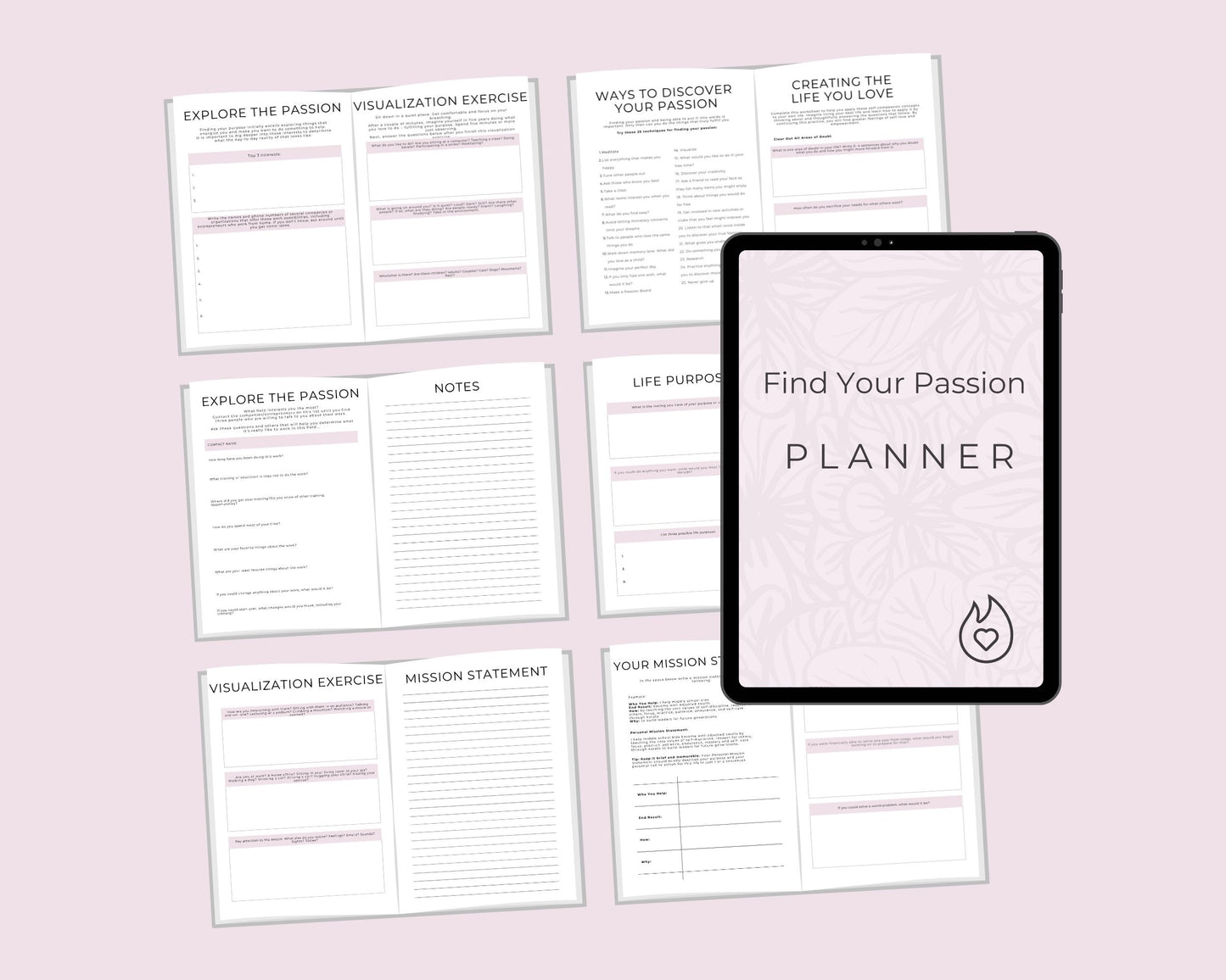 Find Your Passion Planner – 20-Page Guided Journal for Purpose and Visualization