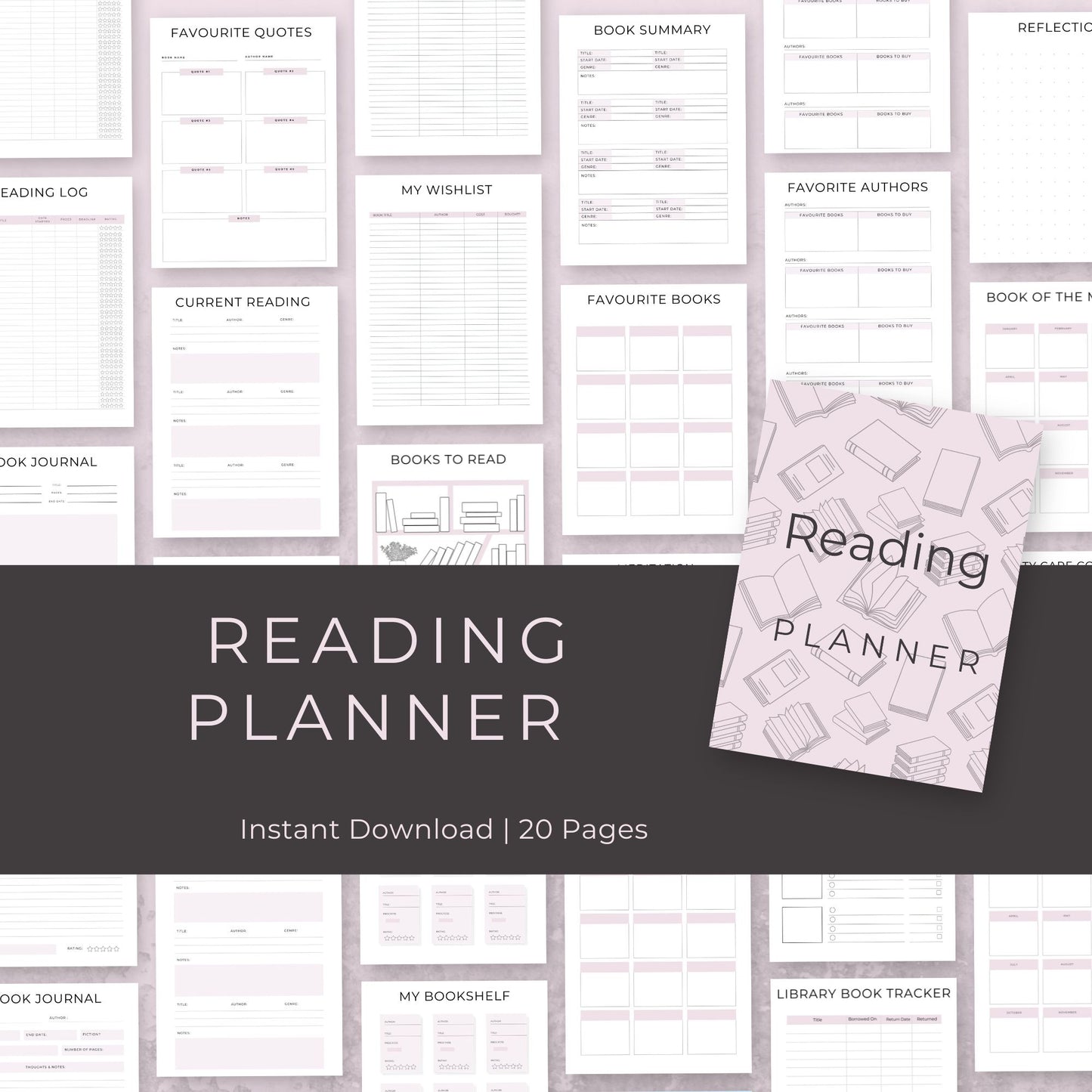 Reading Planner – 20-Page Guided Journal for Book Lovers & Reading Goals